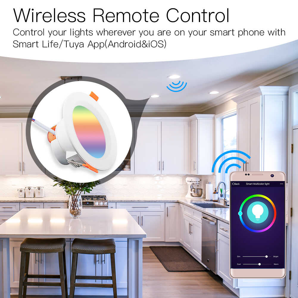 MOES Smart RGB Downlight, Wi-Fi