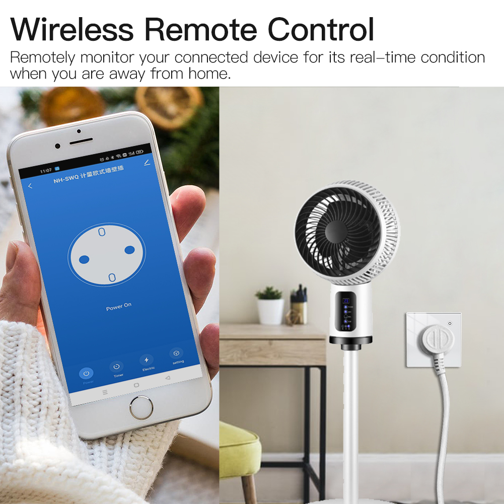 MOES Smart Wall UK Socket, Wi-Fi