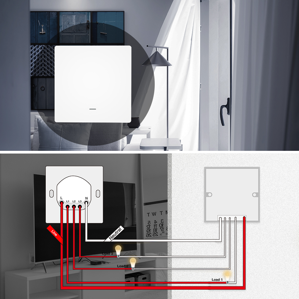 MOES Smart Switch (Neutral Wire), Wi-Fi