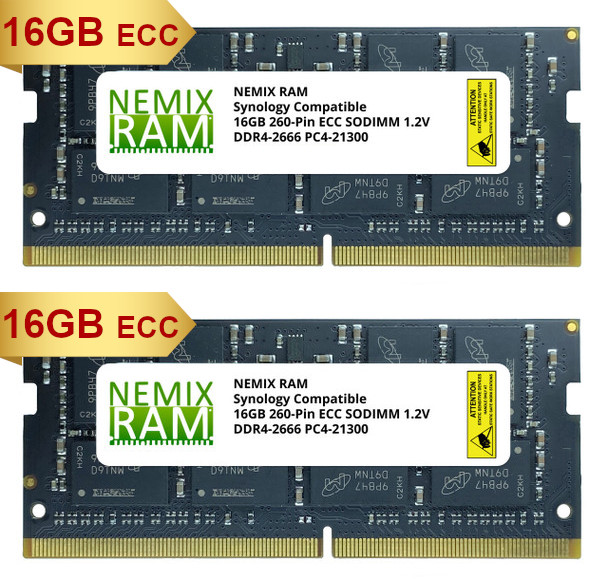 2x16GB NEMIX RAM DDR4-2666 PC4-21300 ECC SODIMM