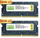 2x16GB NEMIX RAM DDR4-2666 PC4-21300 ECC SODIMM